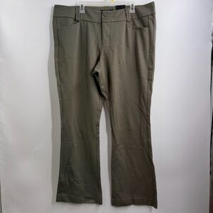 Torrid Studio Luxe Trousers Bootcut Ponte Pants olive green plus size 22 NWT